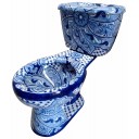 Talavera Toilet Set "Vallarta Caliente Azul"